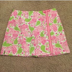 lilly pulitzer tiger skort size 00